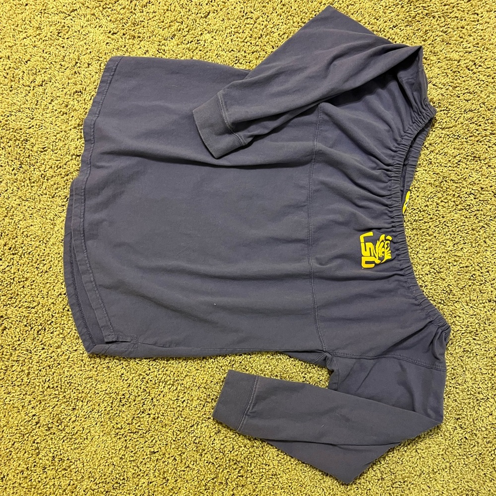 LSU Baton Rouge Tigers Off-the-Shoulder Sweatshirt upcycled